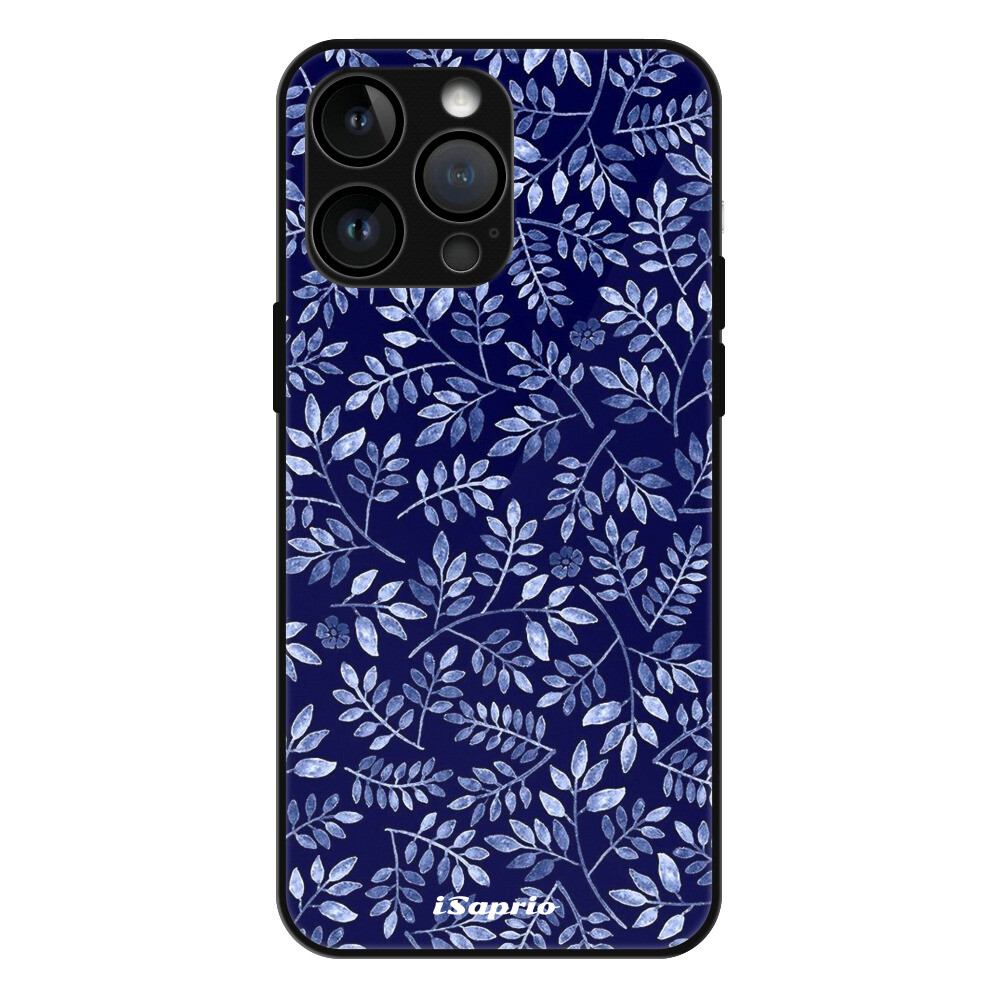 Lesklé puzdro MagSafe iSaprio - Blue Leaves 05 - iPhone 14 Pro Max