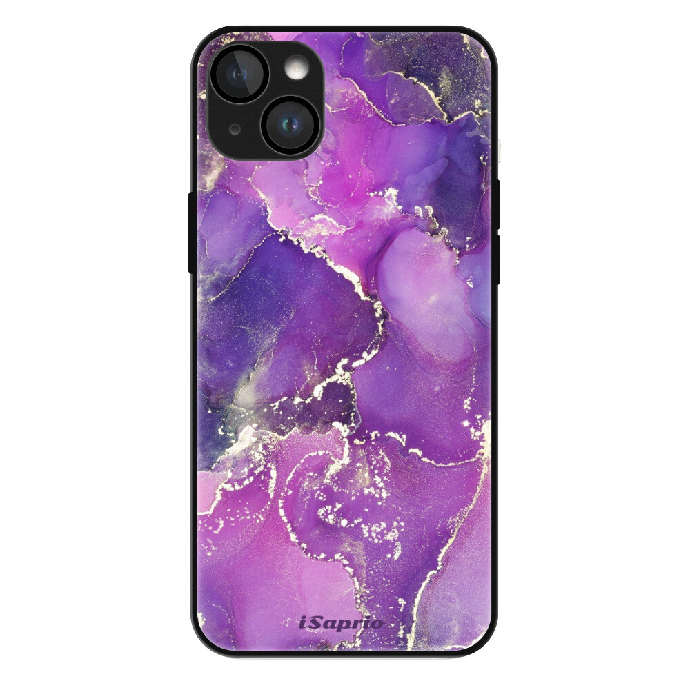 Lesklé puzdro MagSafe iSaprio - Purple Marble 10 - iPhone 14 Plus