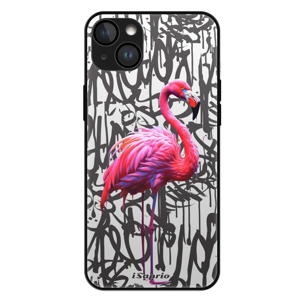Lesklé puzdro MagSafe iSaprio - Flamingo Graffiti - iPhone 14 Plus