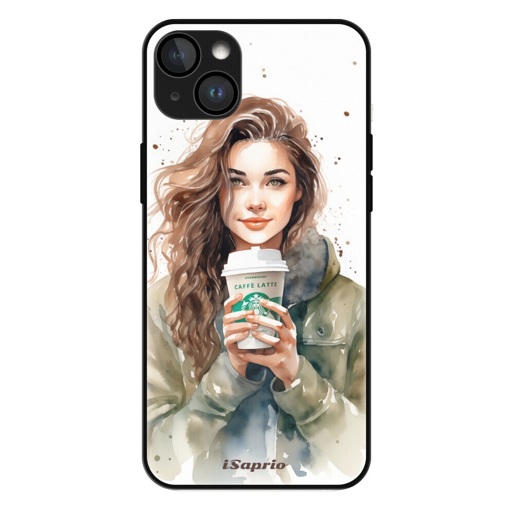 Lesklé puzdro MagSafe iSaprio - Girl With Latte - iPhone 14 Plus