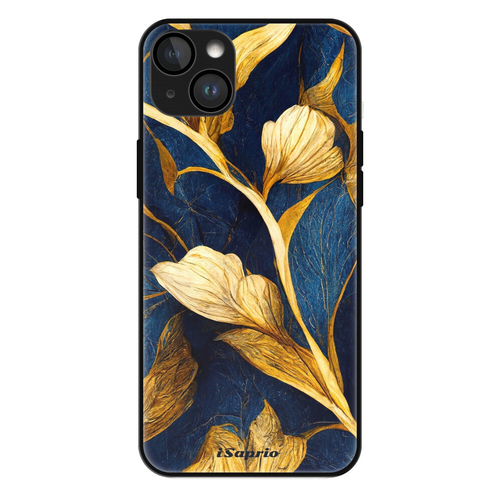 Lesklé puzdro MagSafe iSaprio - Gold Leaves - iPhone 14 Plus