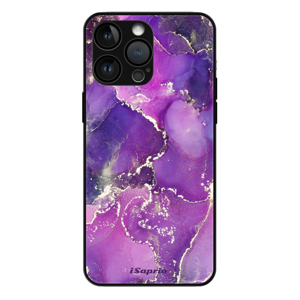 Lesklé puzdro MagSafe iSaprio - Purple Marble 10 - iPhone 15 Pro Max
