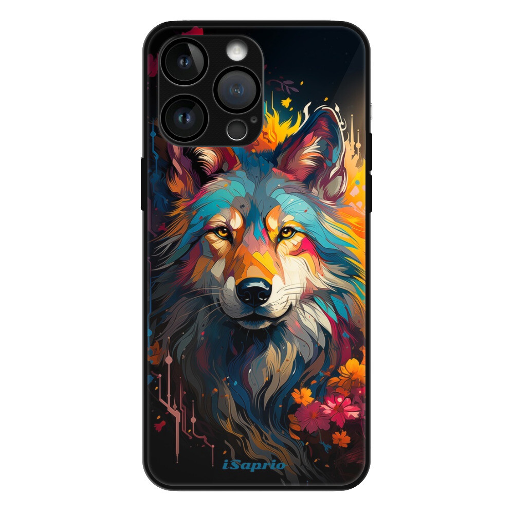 Lesklé puzdro MagSafe iSaprio - Mysterious Wolf - iPhone 15 Pro Max