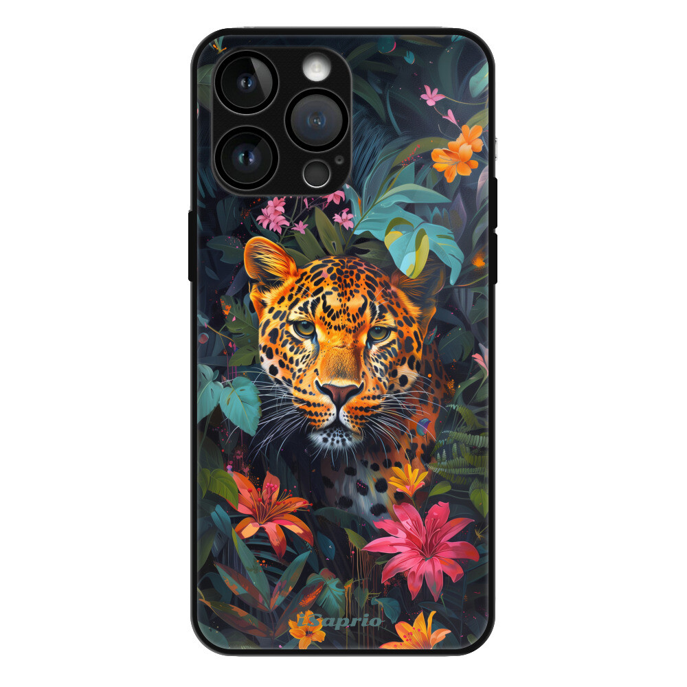Lesklé puzdro MagSafe iSaprio - Flower Jaguar - iPhone 15 Pro Max