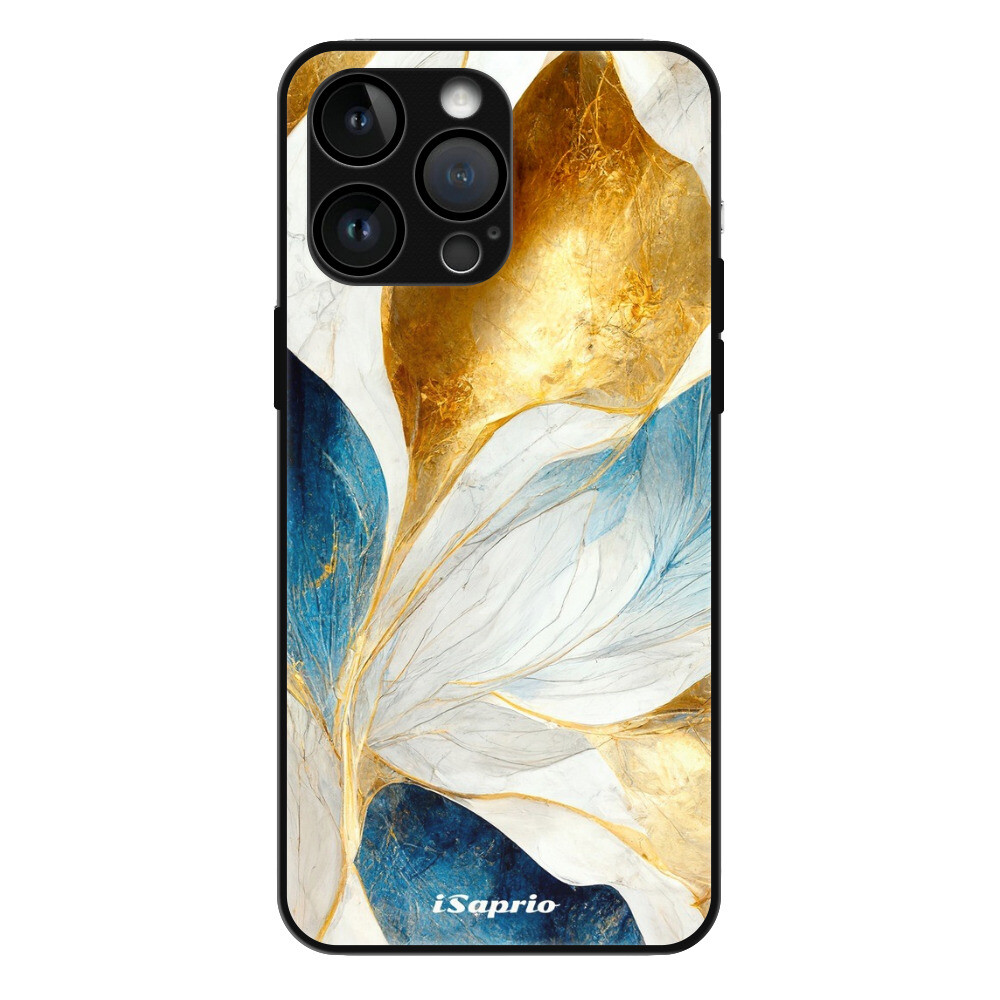 Lesklé puzdro MagSafe iSaprio - Blue Leaves - iPhone 15 Pro Max