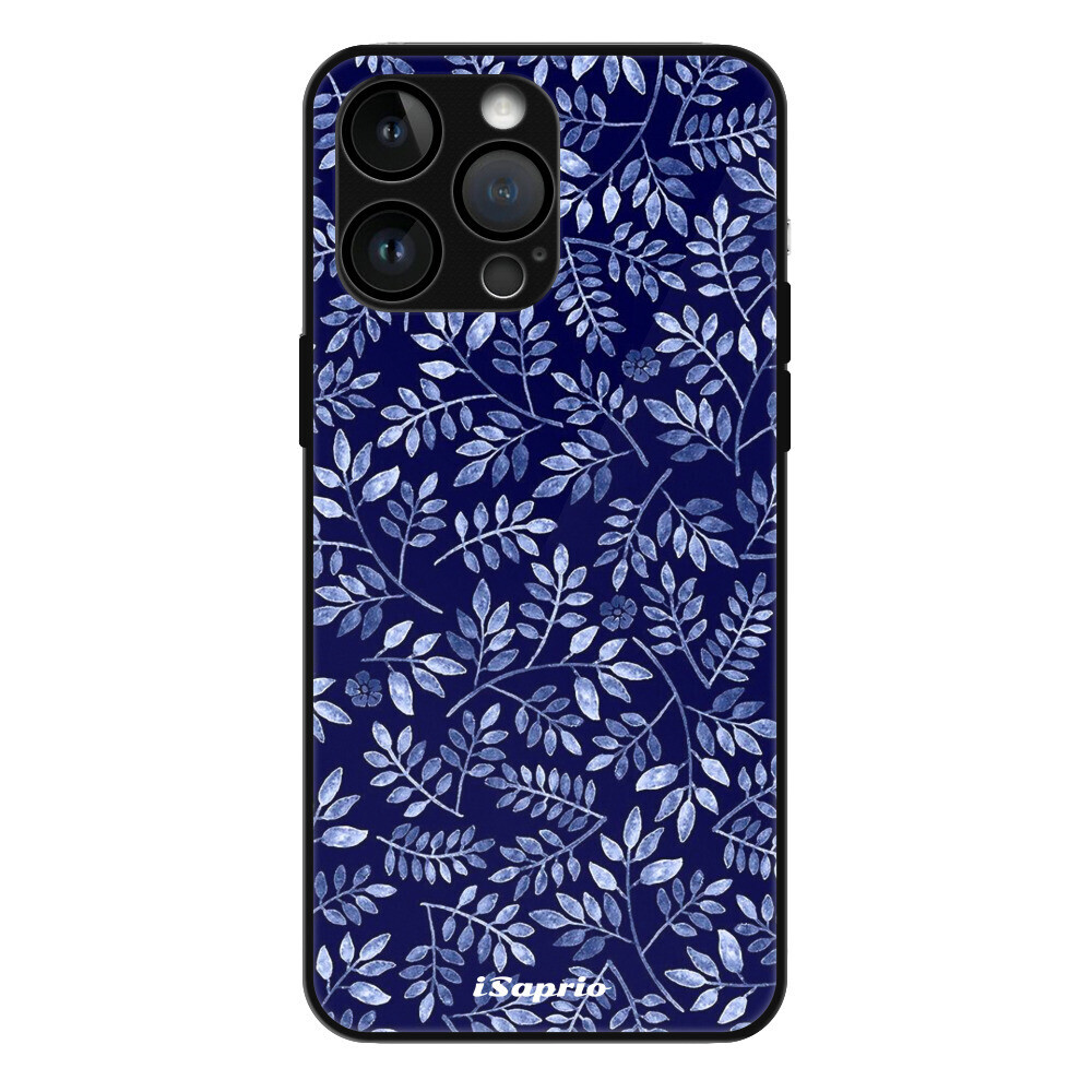 Lesklé puzdro MagSafe iSaprio - Blue Leaves 05 - iPhone 15 Pro Max