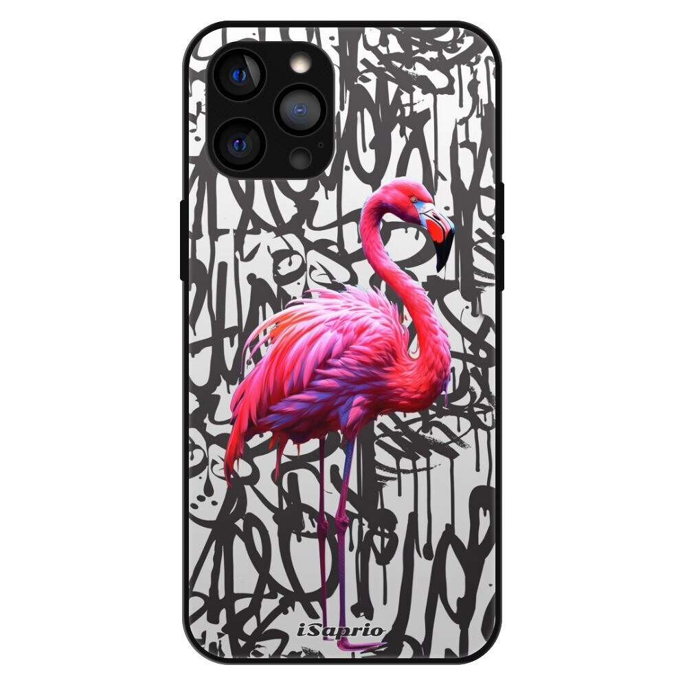Lesklé puzdro MagSafe iSaprio - Flamingo Graffiti - iPhone 12 Pro