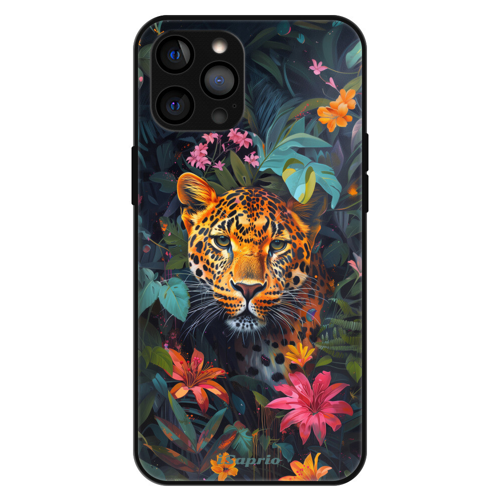 Lesklé puzdro MagSafe iSaprio - Flower Jaguar - iPhone 12 Pro