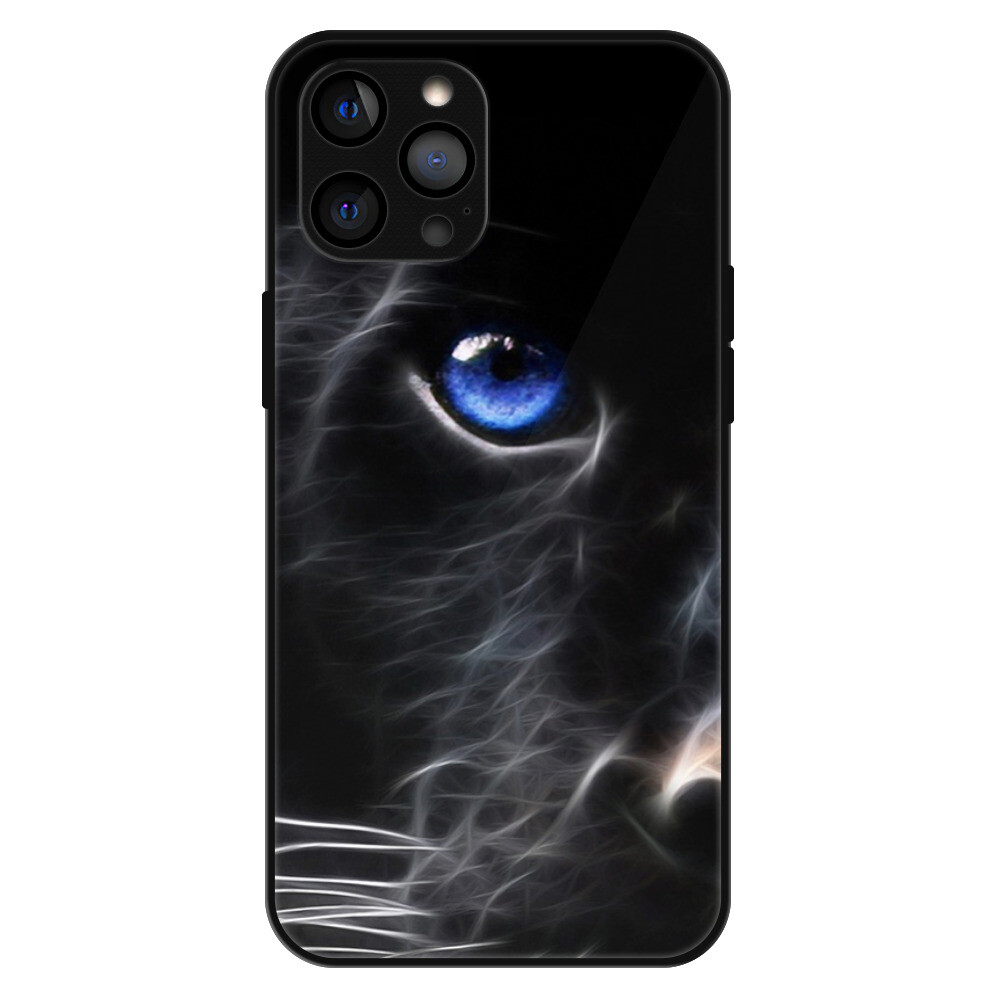 Lesklé puzdro MagSafe iSaprio - Black Puma - iPhone 12 Pro