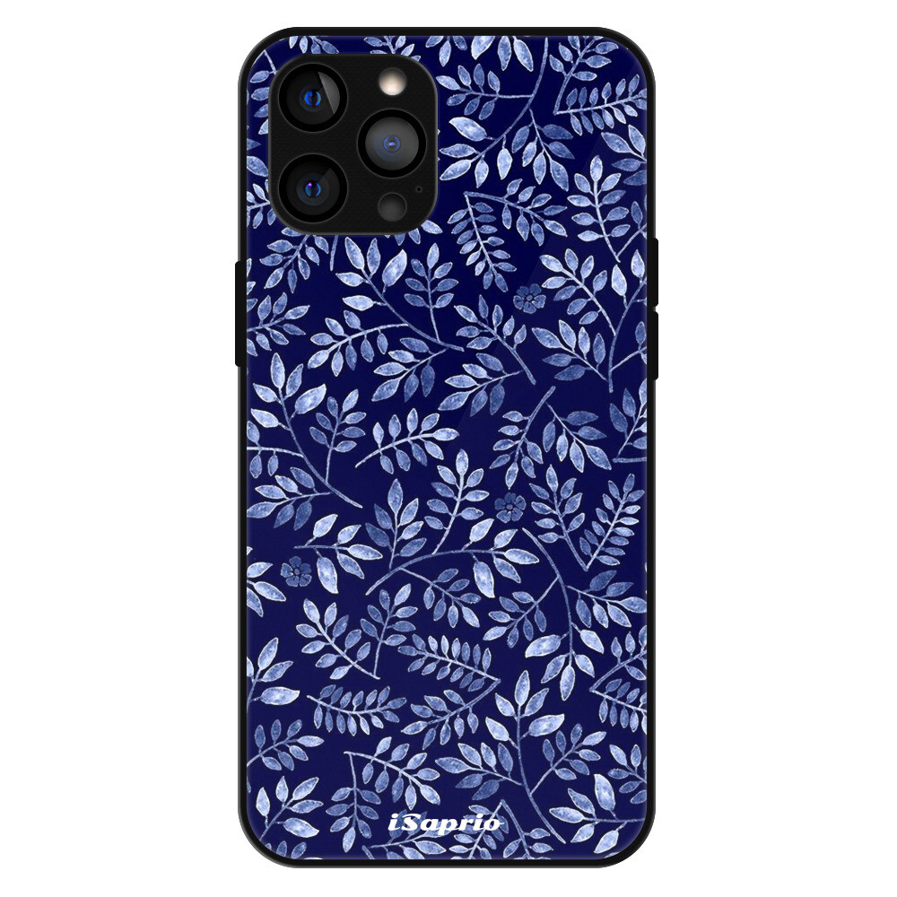 Lesklé puzdro MagSafe iSaprio - Blue Leaves 05 - iPhone 12 Pro