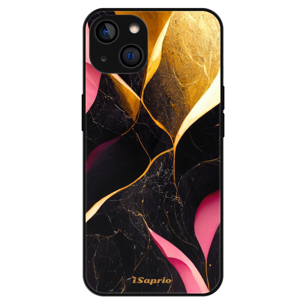 Lesklé puzdro MagSafe iSaprio - Gold Pink Marble - iPhone 14