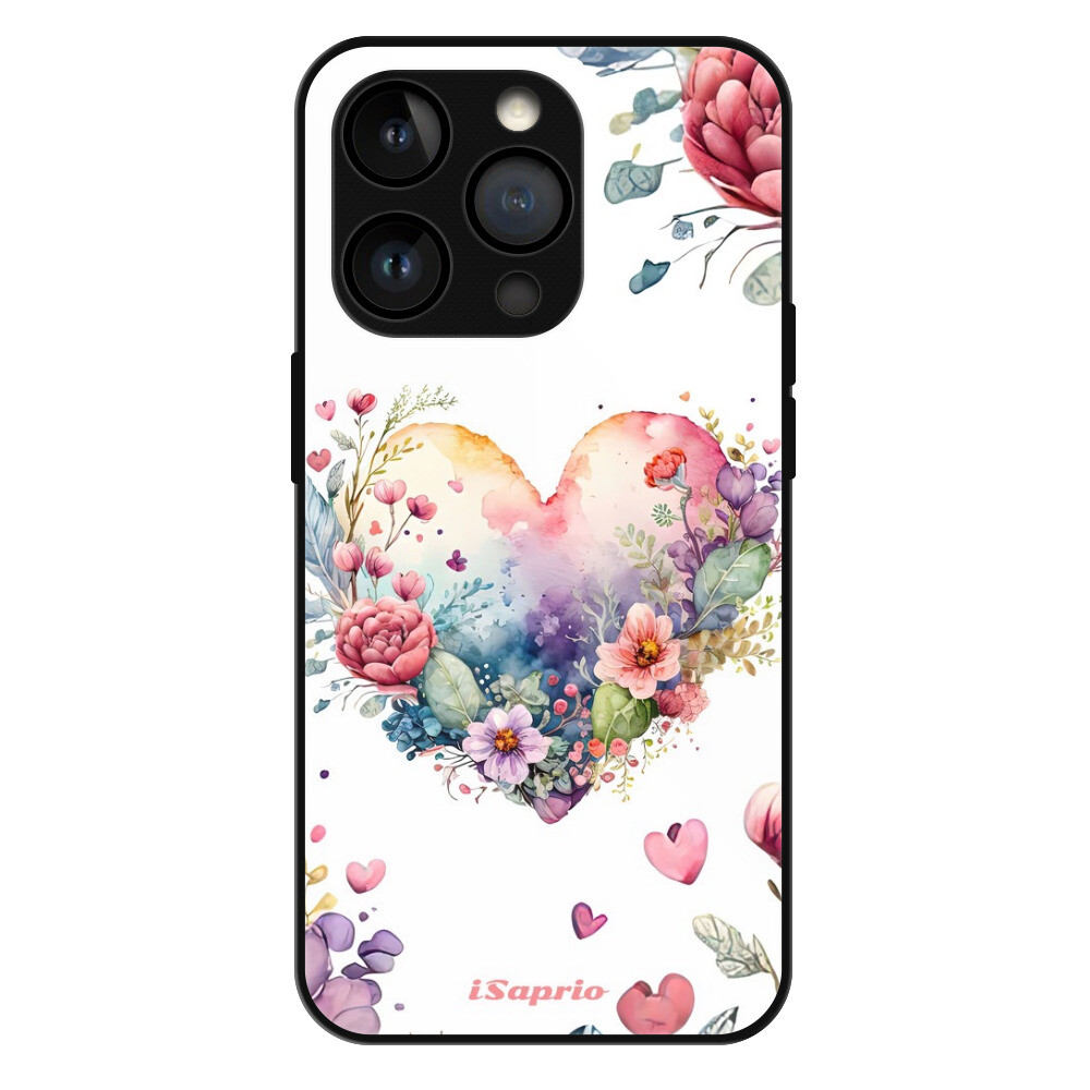 Lesklé puzdro MagSafe iSaprio - Floral Heart - iPhone 14 Pro
