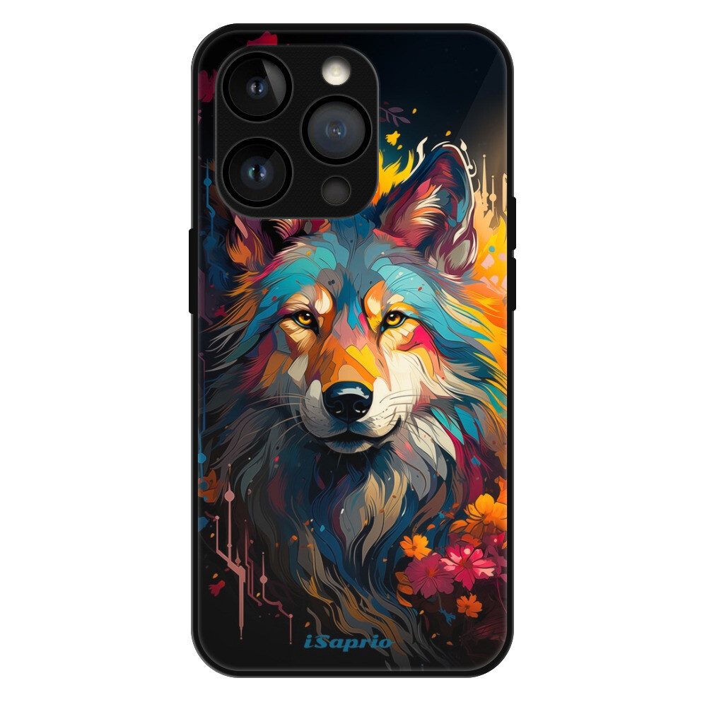 Lesklé puzdro MagSafe iSaprio - Mysterious Wolf - iPhone 14 Pro