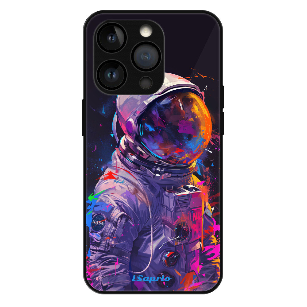 Lesklé puzdro MagSafe iSaprio - Neon Astronaut - iPhone 14 Pro