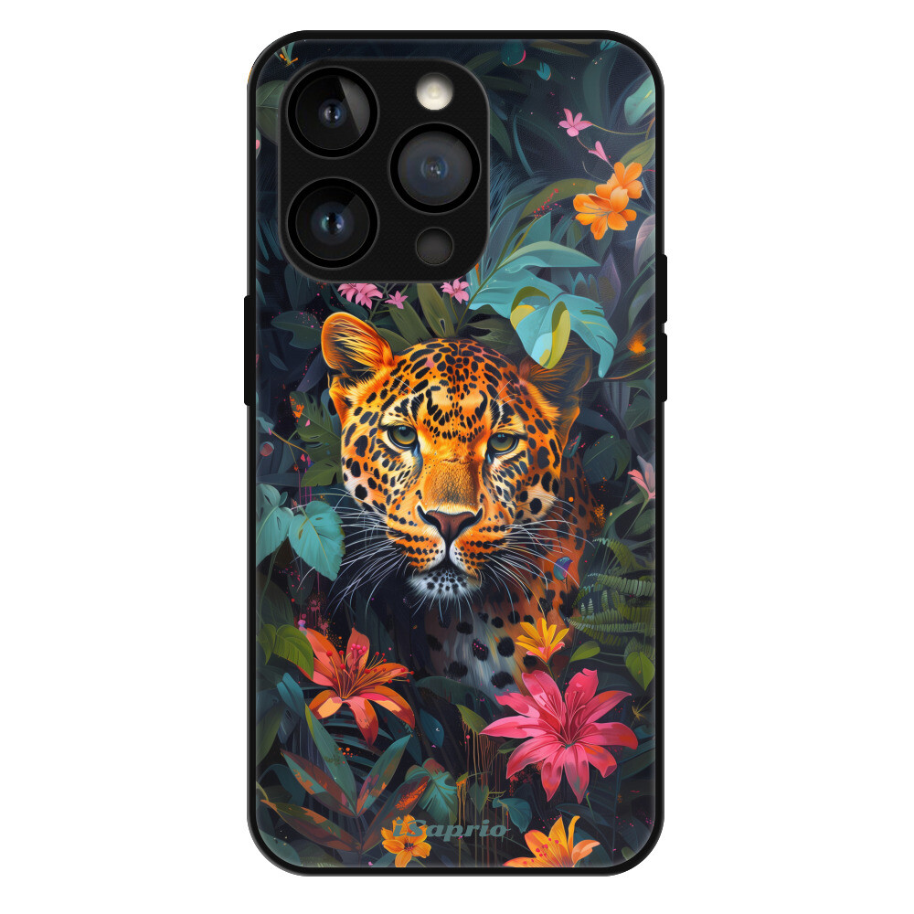 Lesklé puzdro MagSafe iSaprio - Flower Jaguar - iPhone 14 Pro