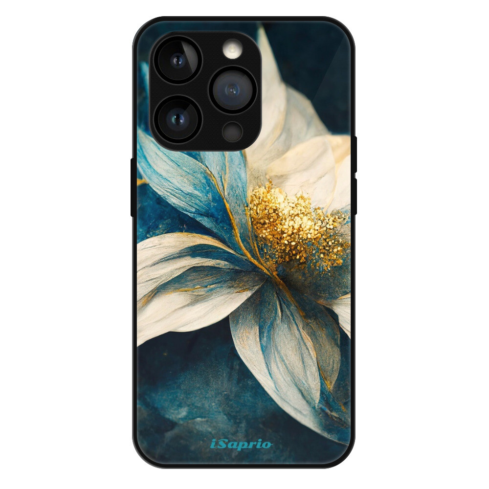 Lesklé puzdro MagSafe iSaprio - Blue Petals - iPhone 14 Pro