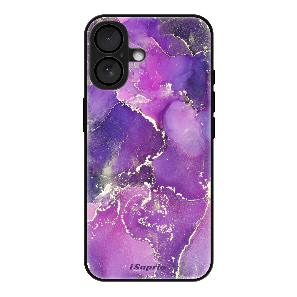 Lesklé puzdro Exclusive iSaprio - Purple Marble 10 - iPhone 16