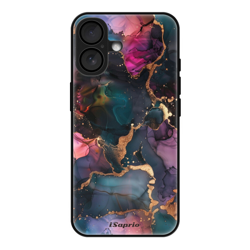 Lesklé puzdro Exclusive iSaprio - Dark Marble 10 - iPhone 16
