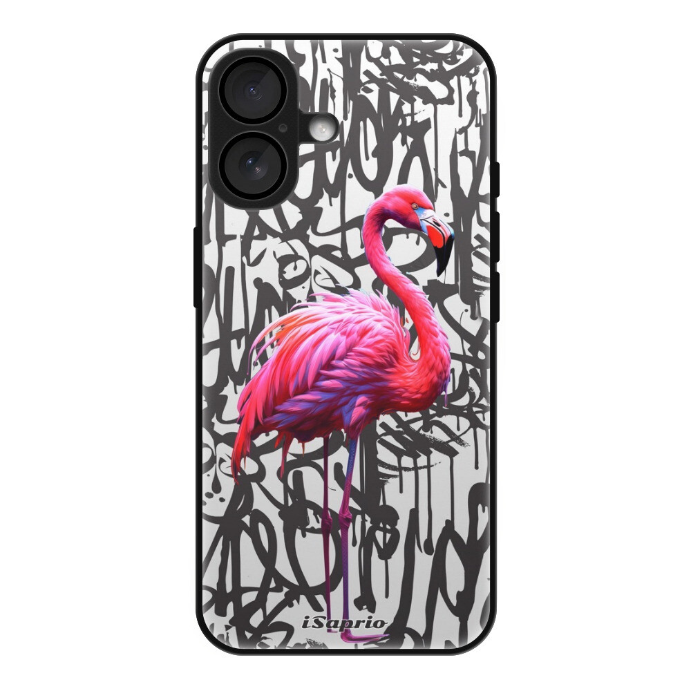 Lesklé puzdro Exclusive iSaprio - Flamingo Graffiti - iPhone 16