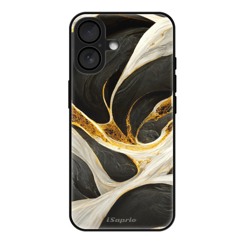 Lesklé puzdro Exclusive iSaprio - Black and Gold - iPhone 16