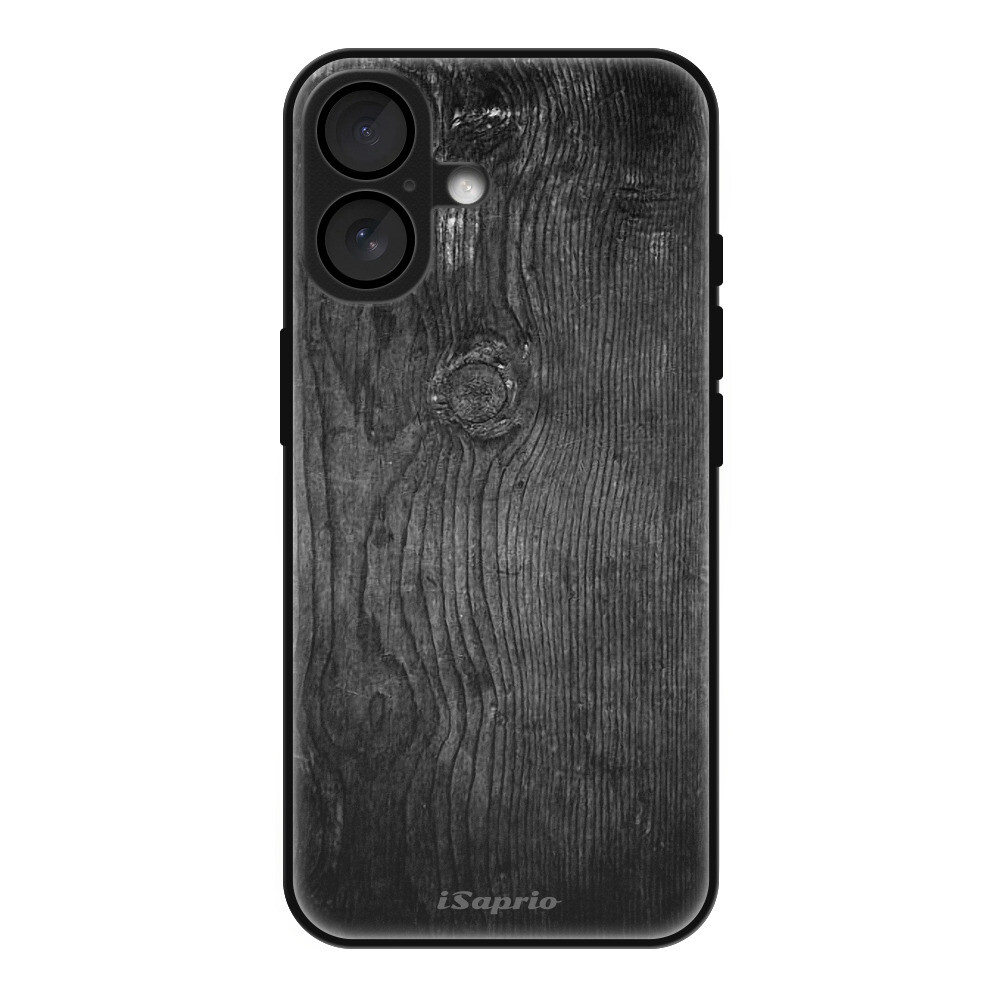 Lesklé puzdro Exclusive iSaprio - Black Wood 13 - iPhone 16