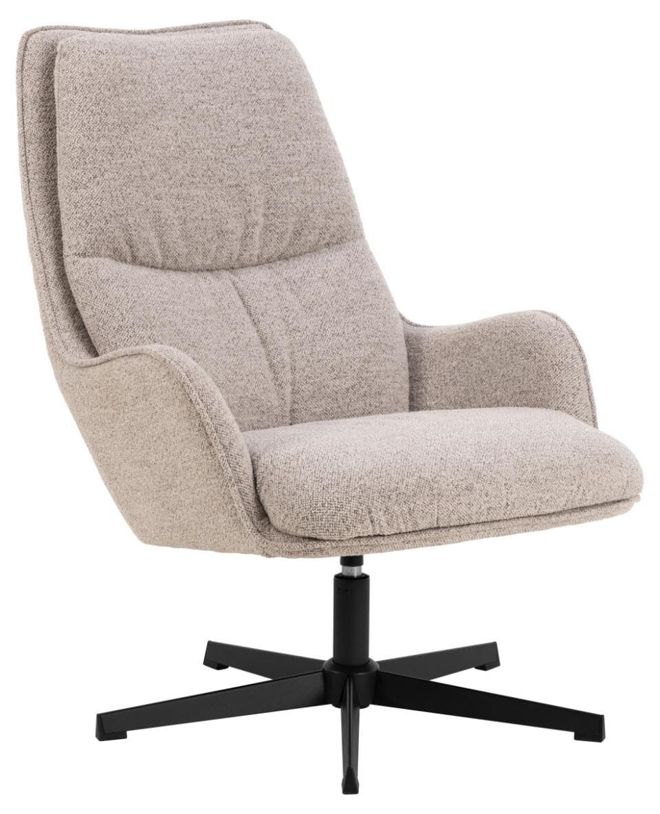 Otočné křeslo Bosley lounge béžové/černé