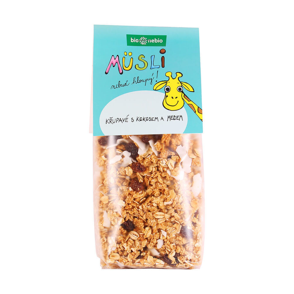 Müsli Nebuď hlúpy! Chrumkavé s kokosom a medom 300 g BIO   BIO NEBIO