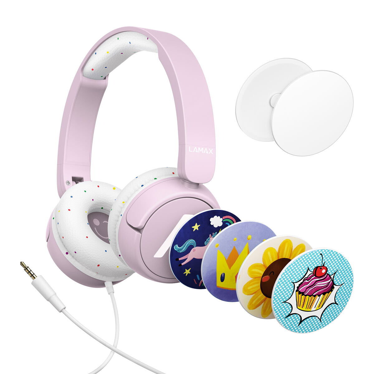 LAMAX SoundKid1 Detské slúchadlá Ružová