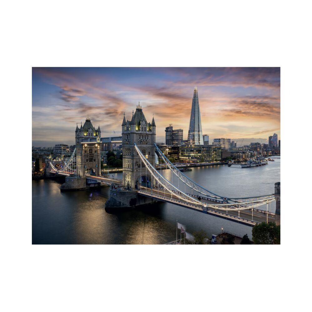 Dino Súmrak nad Tower Bridge Puzzle neón 1000 dielikov
