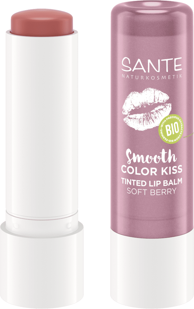 Sante Balzam na pery Smooth Color Kiss 4,8g, 02 soft berry 4,8g
