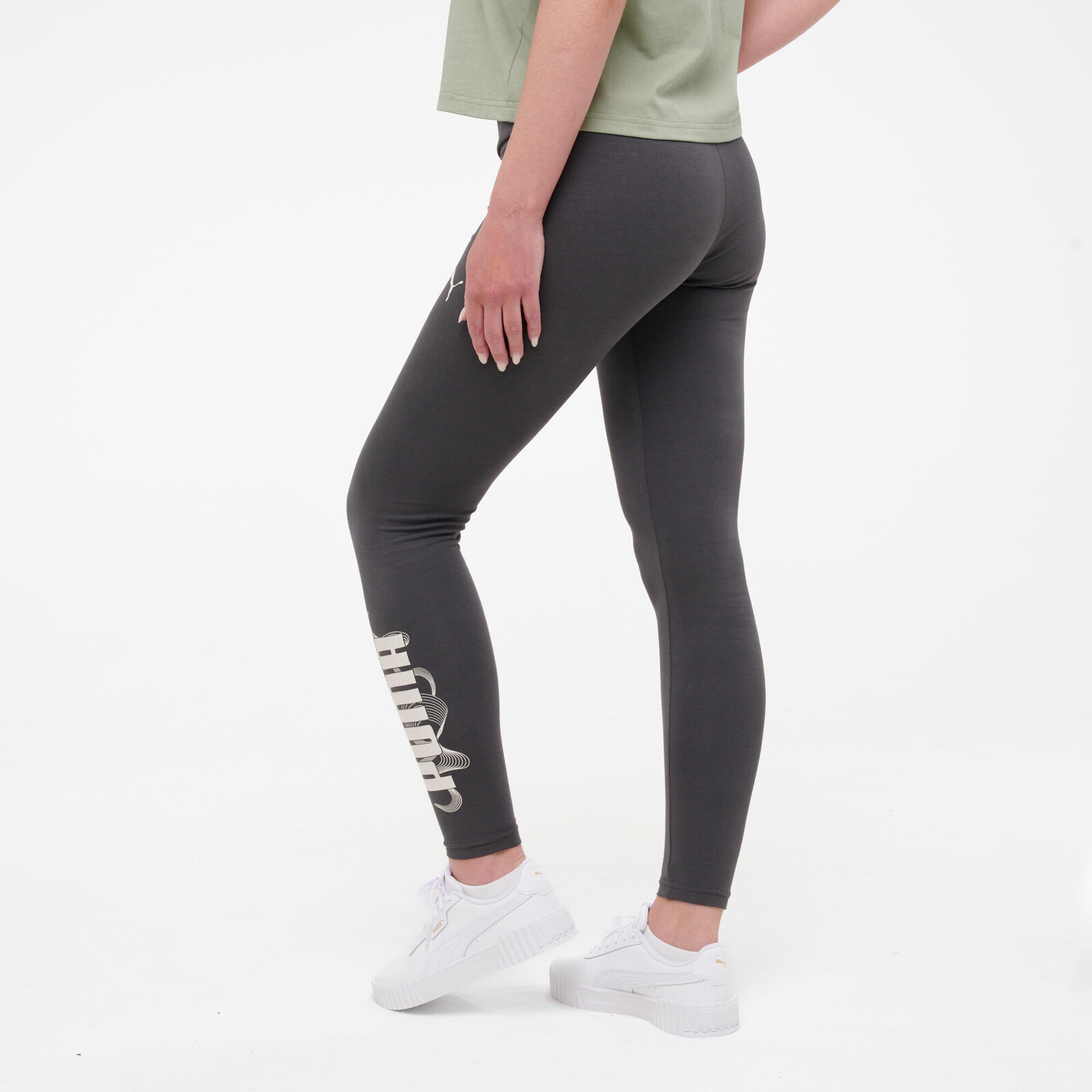 Puma dámske bavlnené fitness legíny 7/8 tmavosivé