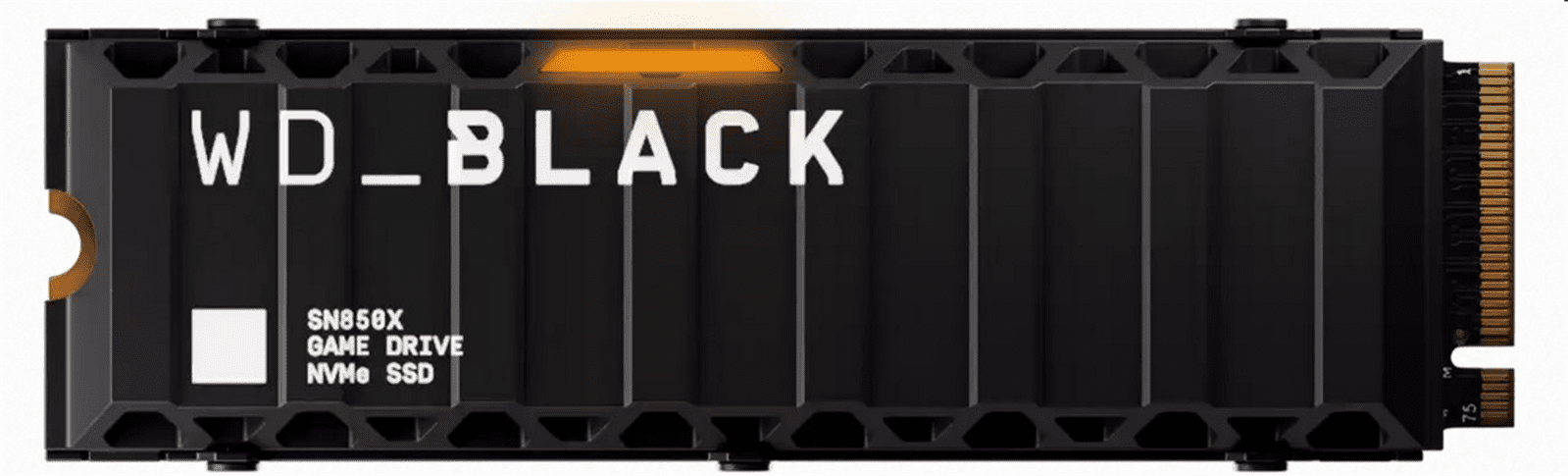 WD Black SN850X SSD 4TB M.2 NVMe Gen4 73006600 MBps with Heatsink (PS5 ready) WDS400T2XHE