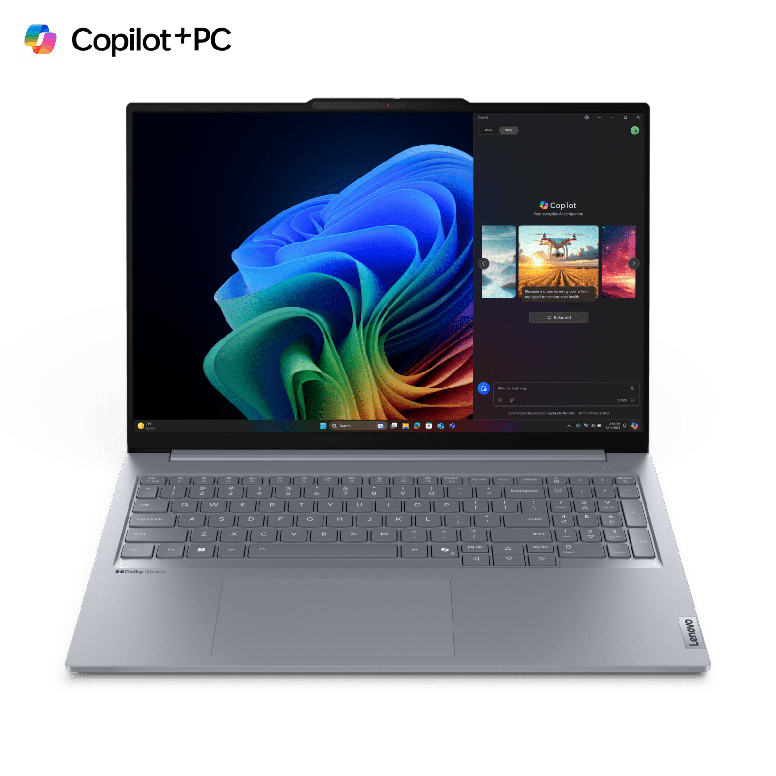 Lenovo ThinkBook 16 G7 QOY SNPD X-Plus 16GB 512GB-SSD 16˝WUXGA IPS QcAdreno Win11Pro Luna Grey 21NH000ACK