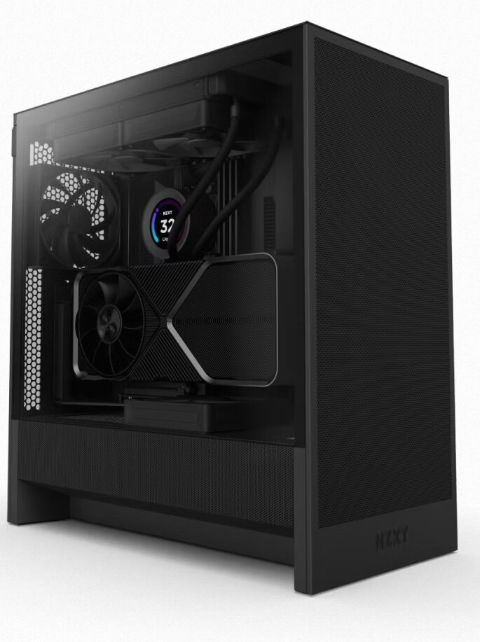 NZXT case H5 Flow  2x120 mm fan  mesh  Black CC-H52FB-01