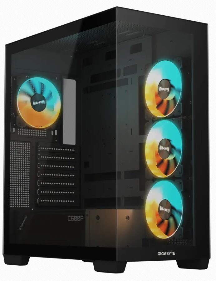 GIGABYTE case C500 PANORAMIC STEALTH, ATX, Mid Tower, black GB-C500P ST