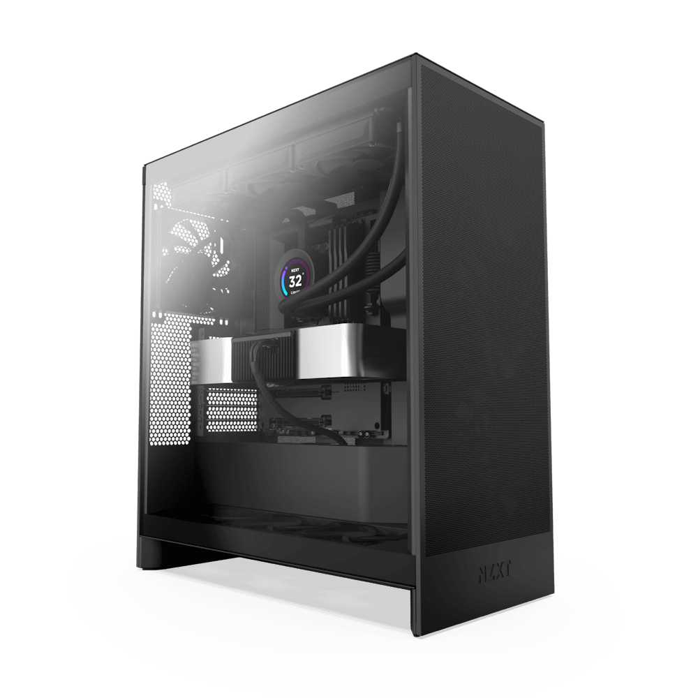NZXT case H7 Flow  2x 120 mm fan  tempered glass  mesh panel  black CM-H72FB-01