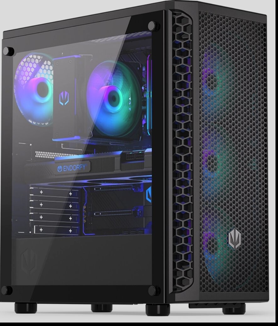 ENDORFY case Signum 300 aRGB  2xUSB 3.0  4x120mm fan aRGB PWM  mesh panel  tvrdené sklo  čierna EY2A006