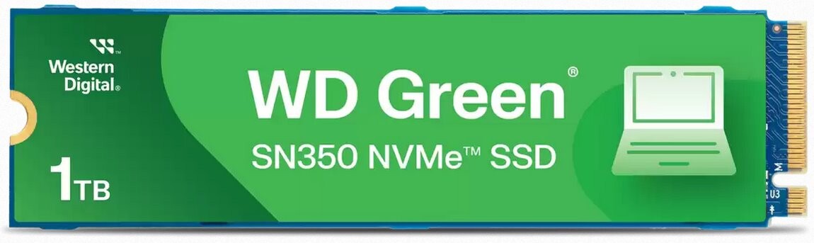 WD Green SN350 SSD 1TB M.2 NVMe Gen3 32002500 MBps WDS100T3G0C