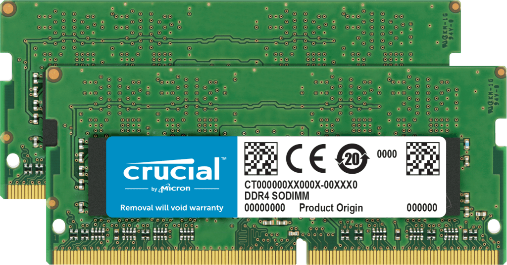 Crucial 64GB SODIMM kit DDR4 3200 CL22 CT2K32G4SFD832A