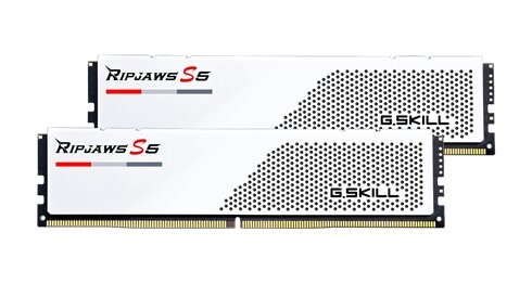G.SKILL 32GB kit DDR5 6000 CL32 Ripjaws S5 white F5-6000J3238F16GX2-RS5W