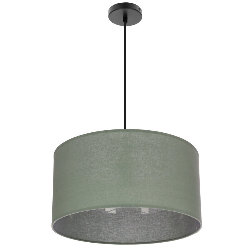 Závesná lampa SHANTI čierna 1x40 E27 mätové tienidlo