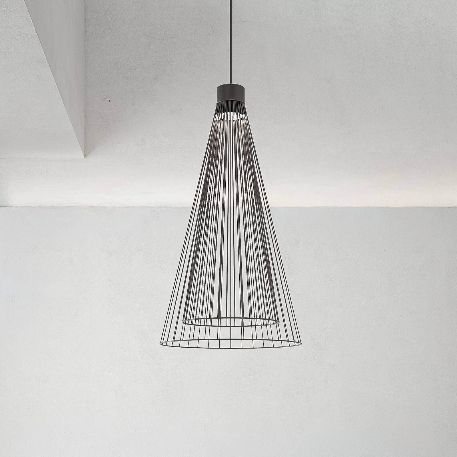 Karman LED závesné svietidlo Ikonika, čierne, Ø 40 cm, kov