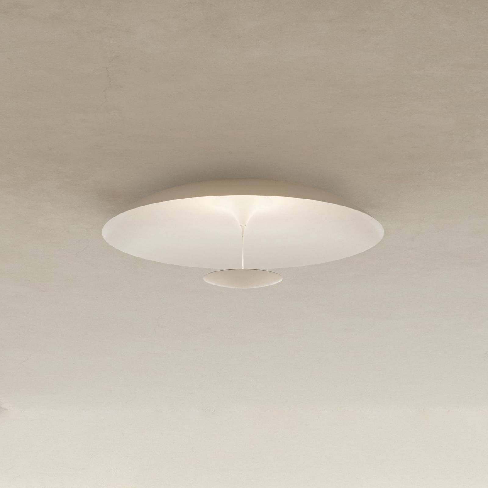Karman stropné LED svetlo BLANCO, Ø 92 cm, biela, kov