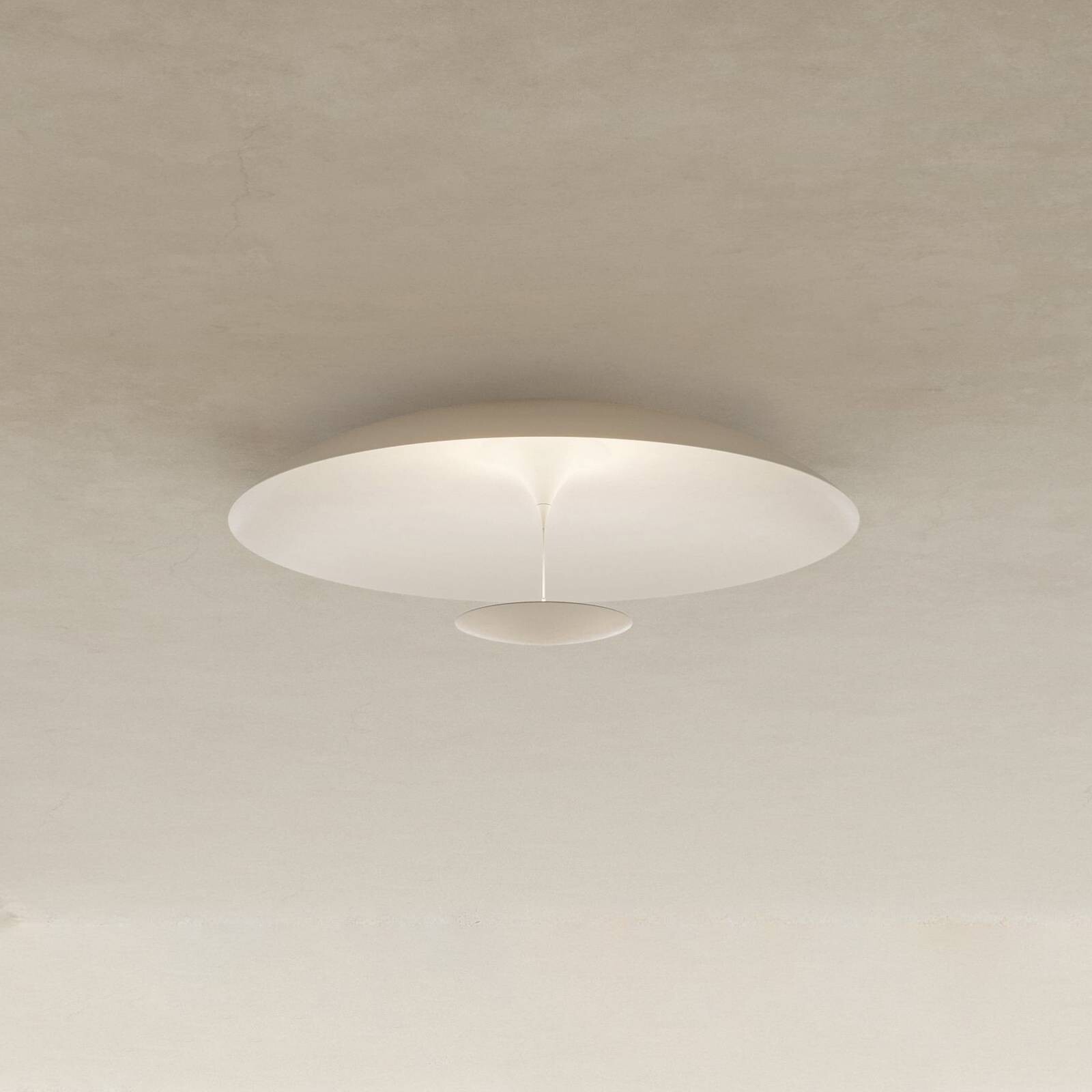 Karman stropné LED svetlo BLANCO, Ø 60 cm, biela, kov