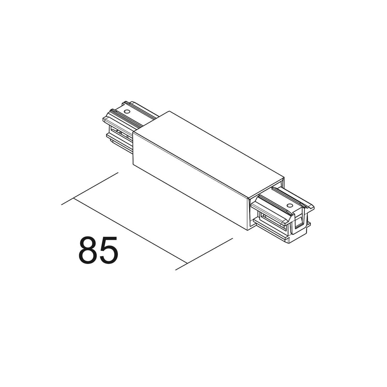 Ivela Stredový napájací zdroj SQUARE 48 V, čierny, plast