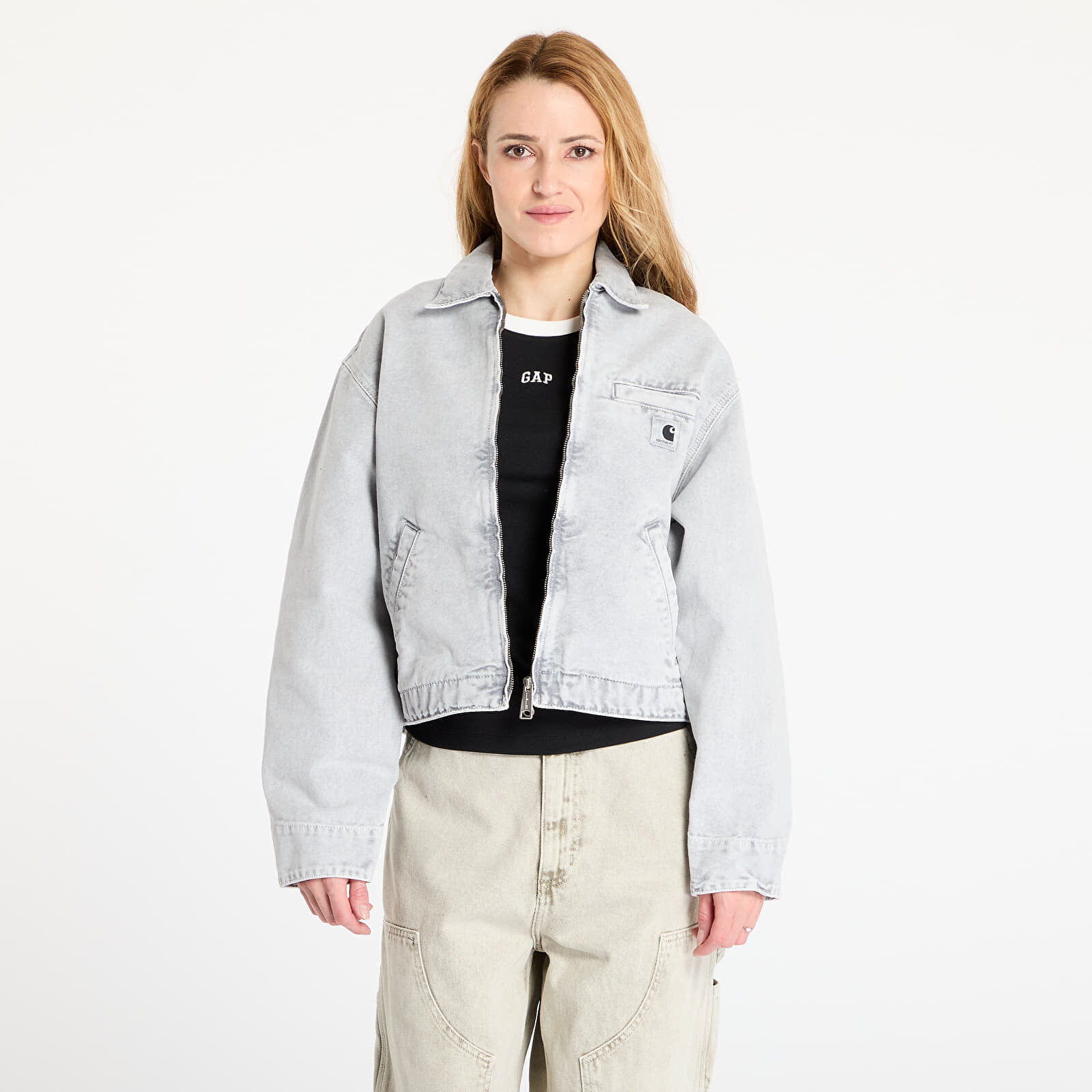 Bunda Carhartt WIP W' Emery Jacket Black/ Black Chalk Wash XS