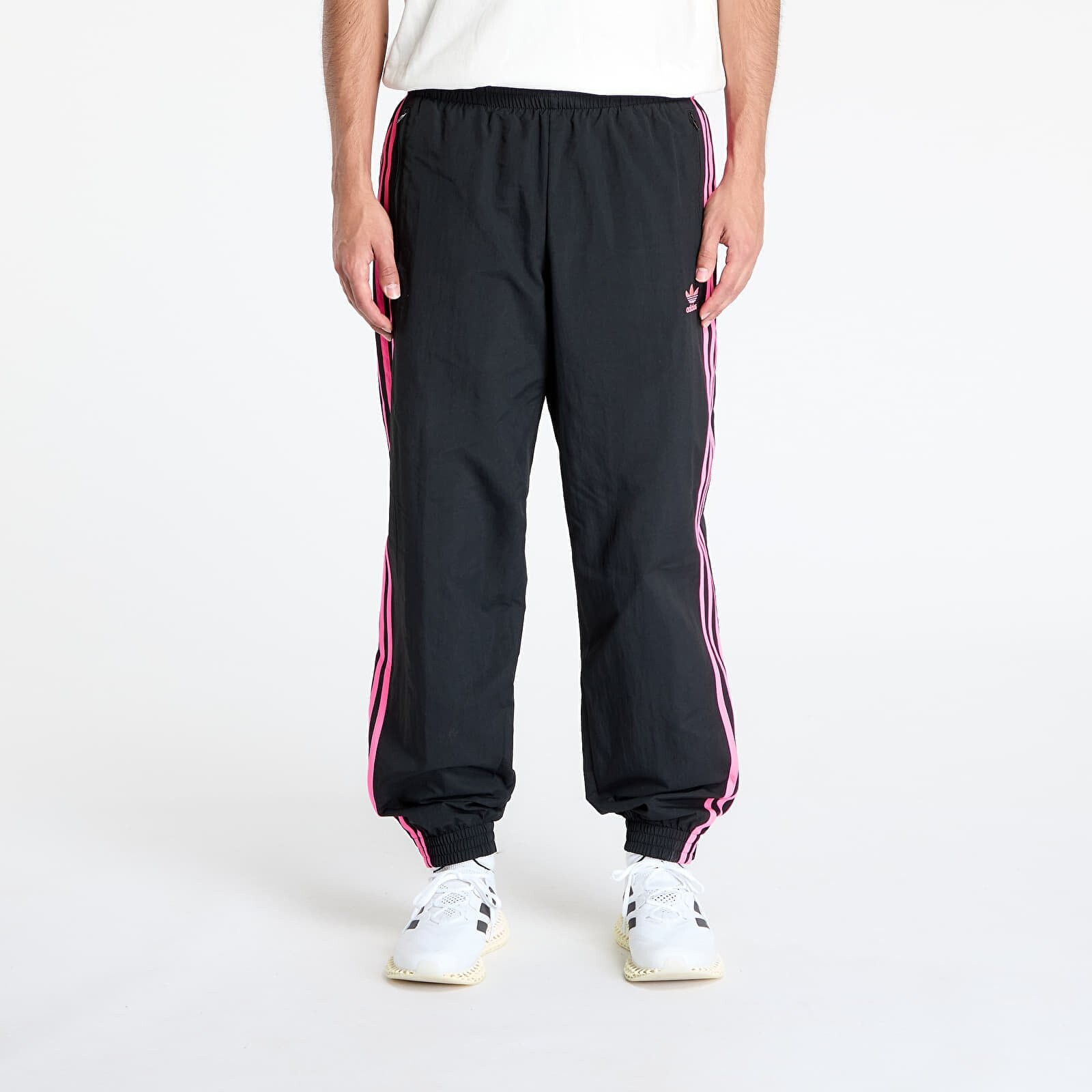 Kalhoty adidas Adicolor Woven Firebird Track Tracksuit Bottoms Black/ Lucid Pink L