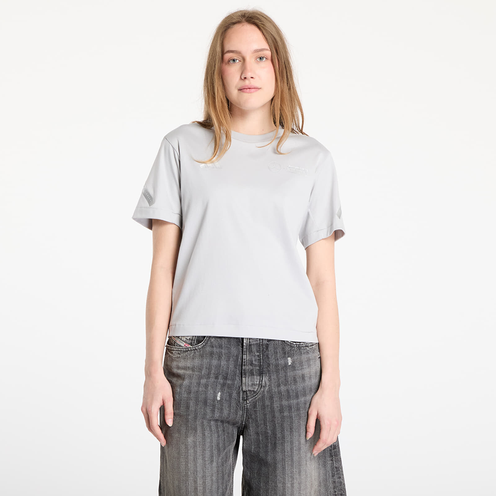 Tričko adidas x Mercedes AMG Silver Tee Grey Two M