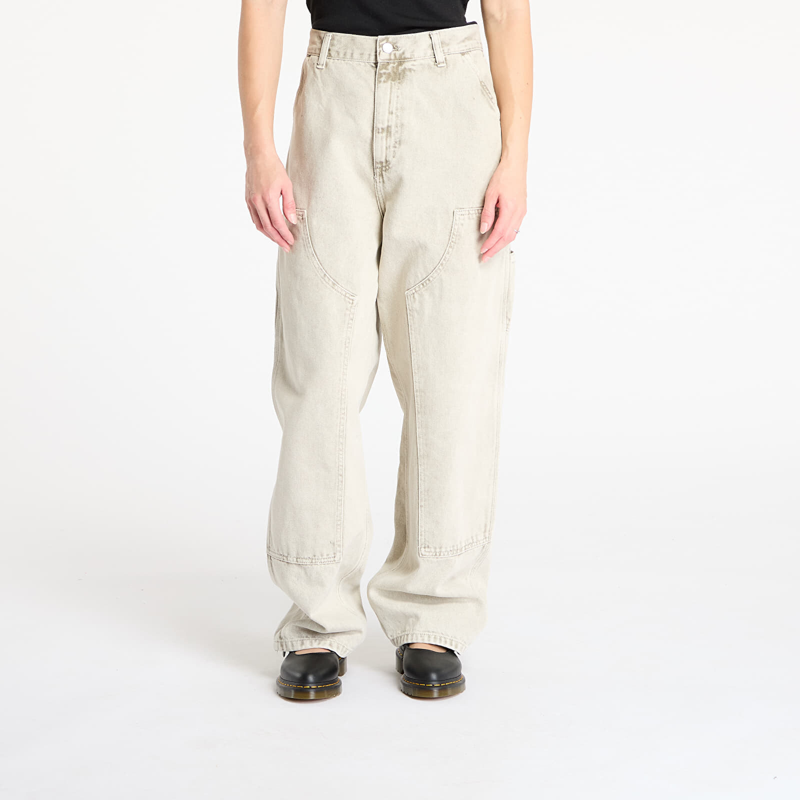Kalhoty Carhartt WIP W' Brandon Double Knee Pant Opuntia Chalk Wash XS