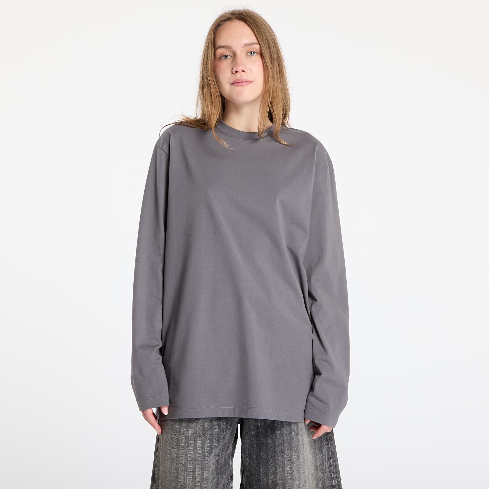 Tričko Y-3 Graphic Long Sleeve Top UNISEX Granite M